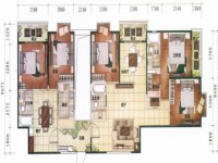 6室3廳1陽臺 南亞風(fēng)情第壹城星河苑戶型圖