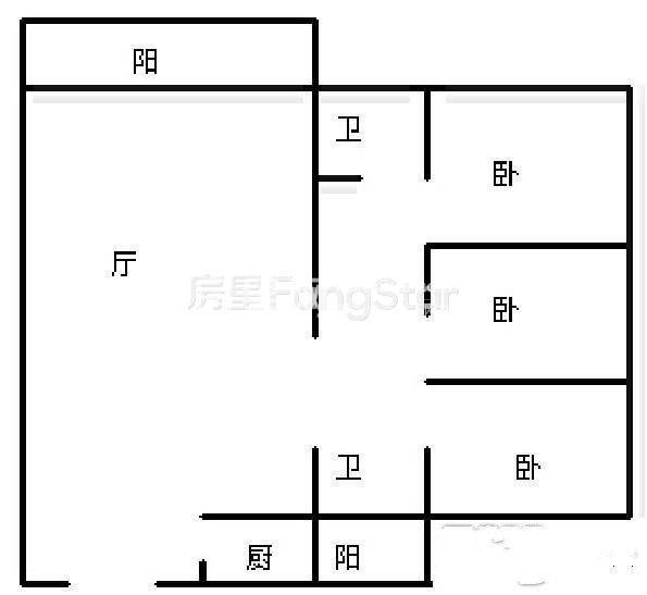 4室2廳2陽臺 滇池嶺秀二期戶型圖