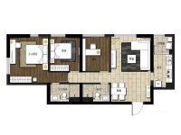 4室2廳1陽(yáng)臺(tái) 七彩俊園戶型圖