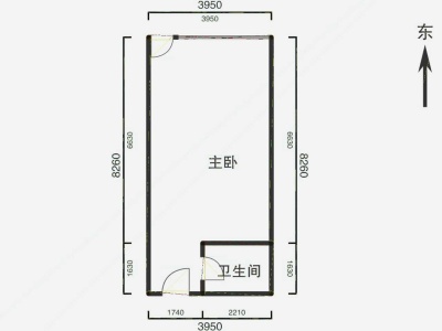 1室1廳1陽臺 和諧時代公寓