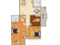 3室2廳2陽臺 正大紫都城戶型圖