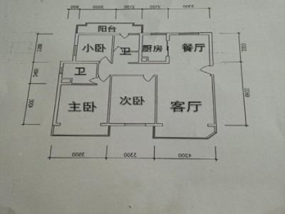 3室2廳2陽(yáng)臺(tái) 金實(shí)小區(qū)華秋園戶型圖