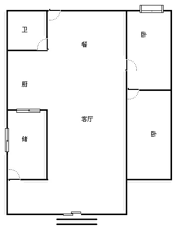 3室1厅2阳台 永昌小区云兴路户型图