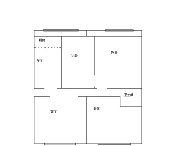 4室2厅1阳台 棕树营小区户型图