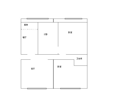 4室2廳1陽臺 棕樹營小區(qū)戶型圖
