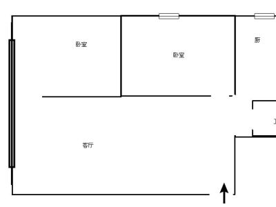 2室1厅1阳台 永昌小区云兴路户型图