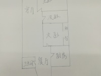 3室2廳2陽(yáng)臺(tái) 紅云小區(qū)A區(qū)戶型圖