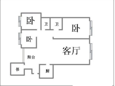 3室2厅1阳台 高新人才公寓（高新苑）户型图
