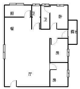 3室2厅2阳台 光华花园户型图