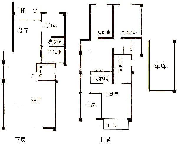 6室3厅4阳台 金博花园别墅户型图