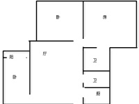 4室2廳1陽臺 紅塔花園戶型圖