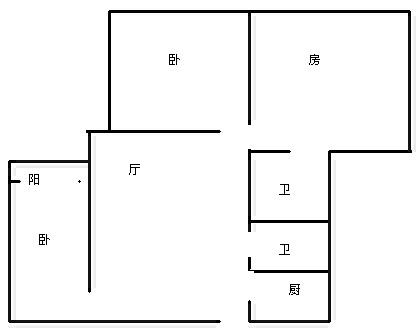4室2廳1陽臺 紅塔花園戶型圖