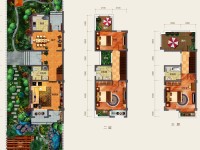 5室3廳6陽臺(tái) 御景新城別墅戶型圖