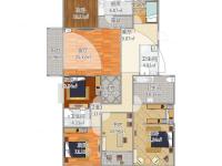 4室2廳1陽臺(tái) 昆明湖中壩14號(hào)地塊臻園B區(qū)戶型圖