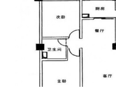 2室1厅1阳台 锦兴苑户型图