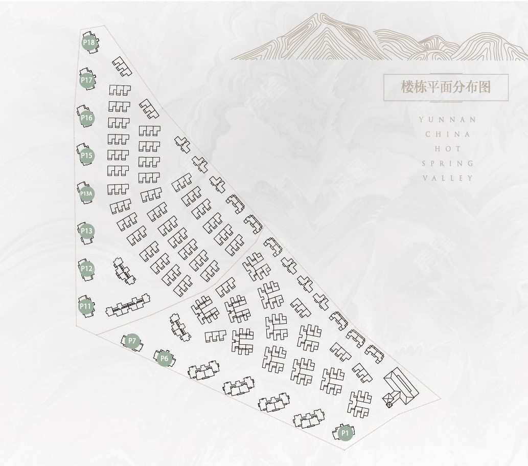 夢云南溫泉山谷六期A1&A2地塊平面圖