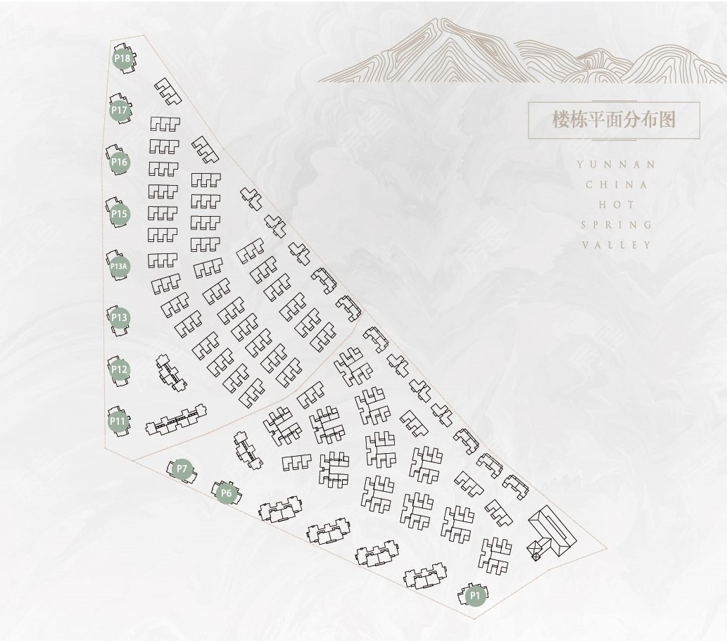 梦云南温泉山谷六期A1&A2地块平面图