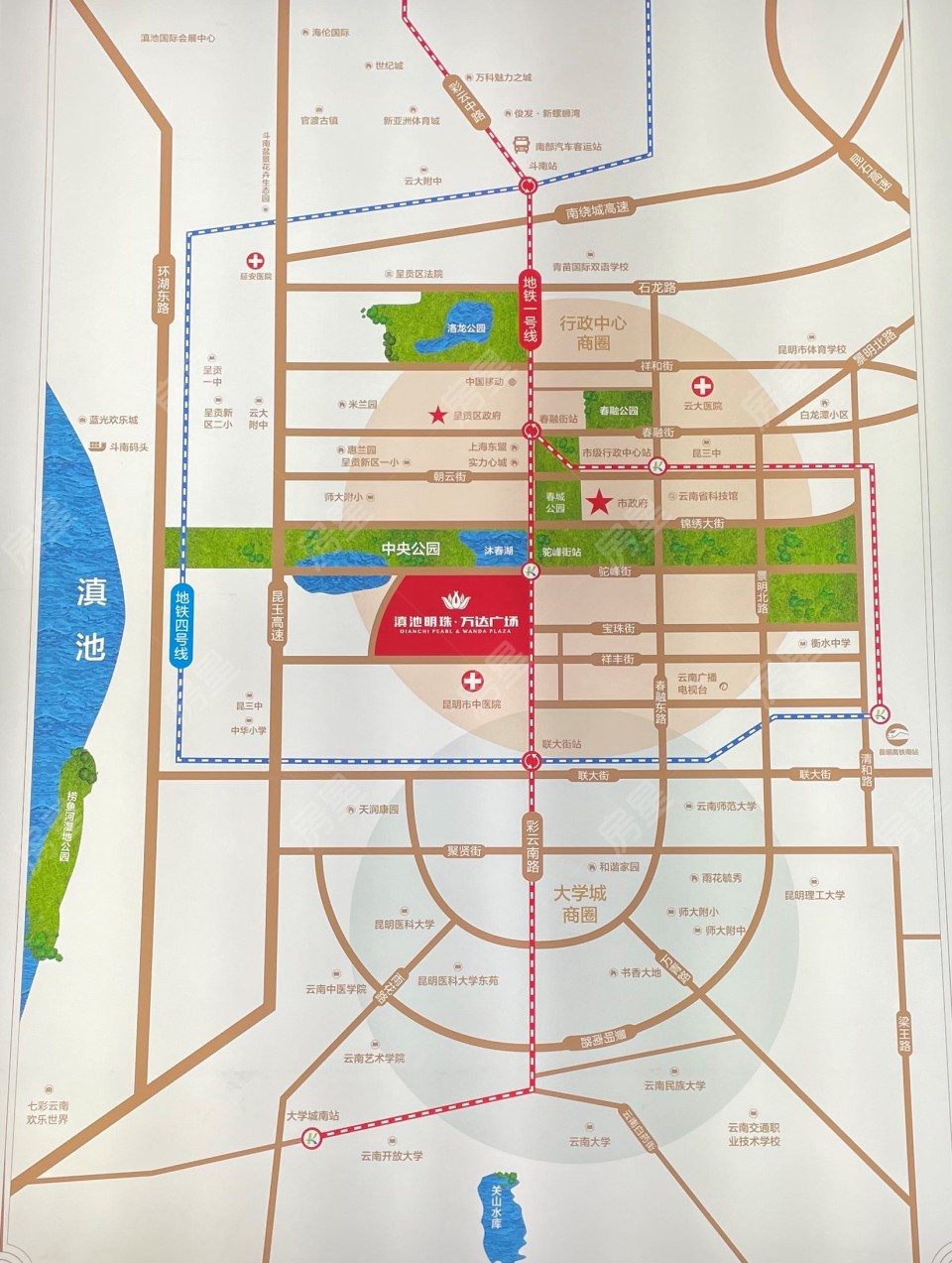 滇池明珠广场区位图