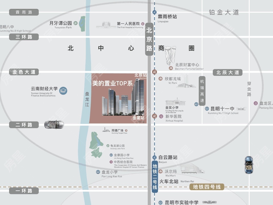 美的北京路9号A4地块区位图