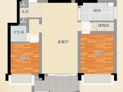 2室2厅1阳台 桂鑫园户型图