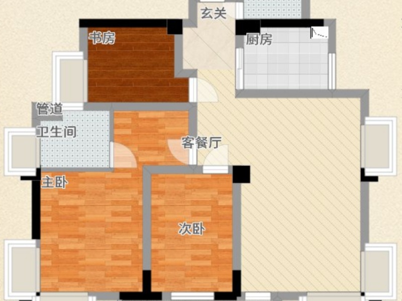 4室2厅 桂鑫园户型图