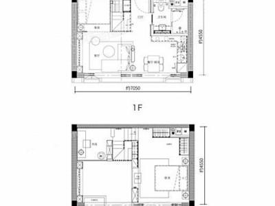 2室1厅 巫家坝金茂广场公寓户型图