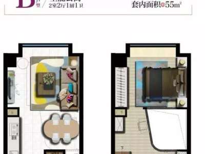 建工新城LOFT公寓B户型