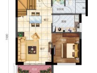 3室2廳2陽(yáng)臺(tái) 華信悅峰戶型圖