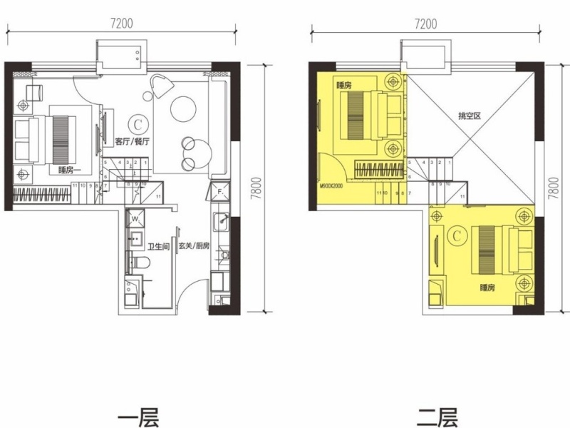 3室1厅1阳台 俊发城逸璟峰一期公寓户型图