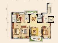 5室2廳2陽臺 碧桂園紫臺戶型圖