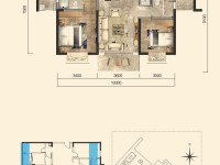 3室2廳1陽臺 遠(yuǎn)洋青云府戶型圖