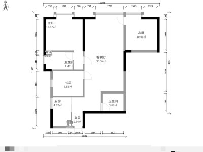 3室2厅1阳台 和谐世纪（和谐家园）户型图