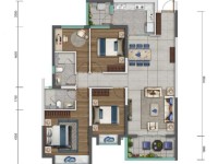 4室2廳2陽臺 中海云著戶型圖