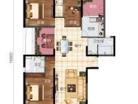 3室2廳2陽臺(tái) 華信悅峰戶型圖