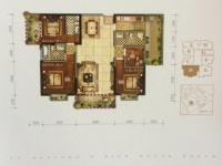 4室2廳1陽臺 融城優(yōu)郡戶型圖