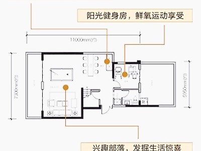 4室2厅 中海云麓九里一期别墅户型图