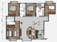 4室2廳2陽臺(tái) 錦康富春御園戶型圖