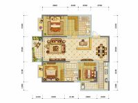 3室2廳 昆明湖中壩14號(hào)地塊臻園B區(qū)戶型圖