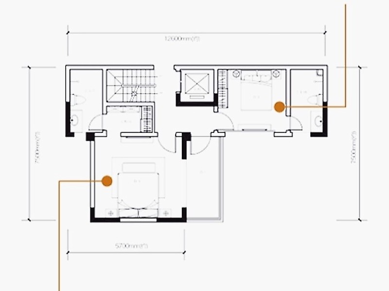 5室3廳3陽臺 中海云麓九里一期別墅戶型圖