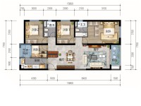 4室2廳 俊發(fā)盛唐城未央郡（二期）戶型圖