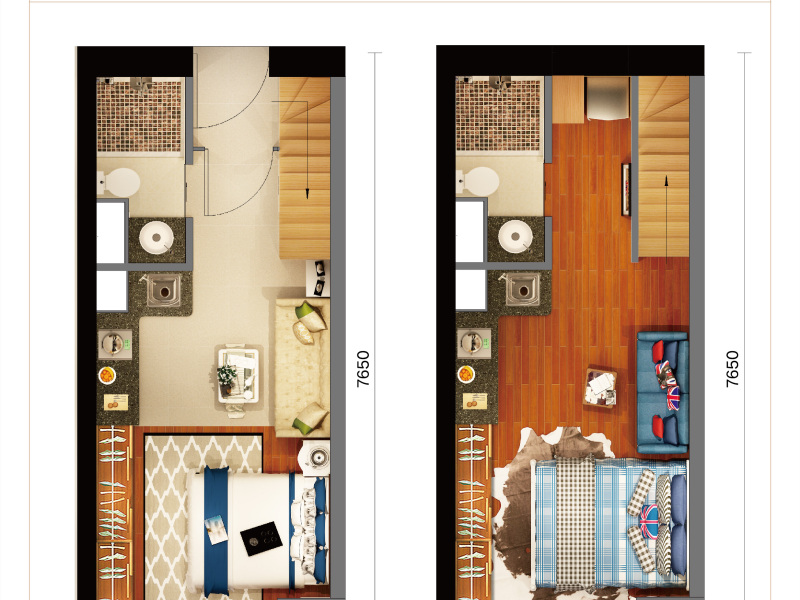 2室1厅 新城吾悦广场2号地块公寓户型图