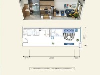 1室1廳 海倫中心公寓戶(hù)型圖