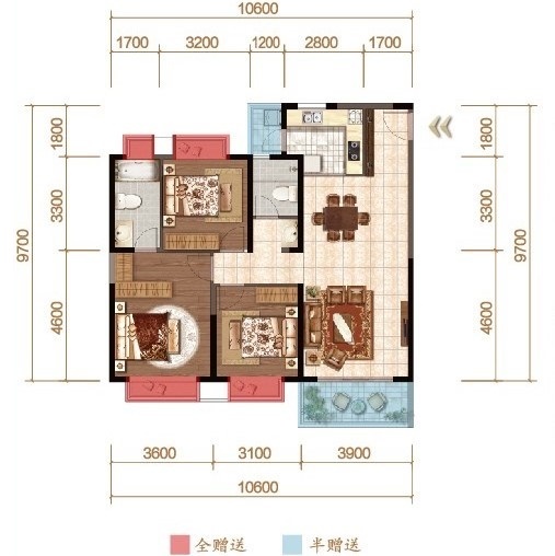 華僑城公園悅府戶型圖