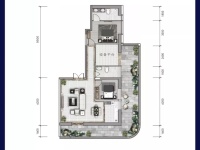 3室2廳2陽臺 山海灣戶型圖