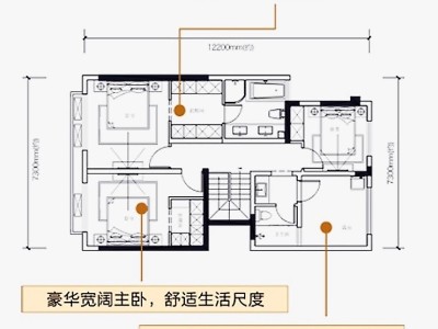 4室2厅2阳台 中海云麓九里一期别墅户型图