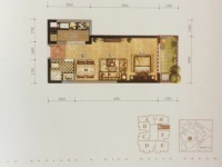 1室1廳1陽臺 融城優(yōu)郡戶型圖