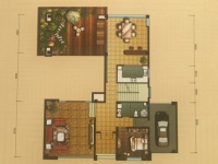 4室3廳2陽(yáng)臺(tái) 野鴨湖小區(qū)別墅戶型圖