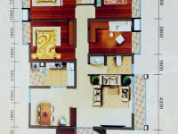 4室2廳2陽臺 耀興楓丹白露二期戶型圖