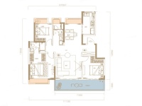 3室2廳2陽臺 陽光城文瀾公館T003地塊戶型圖