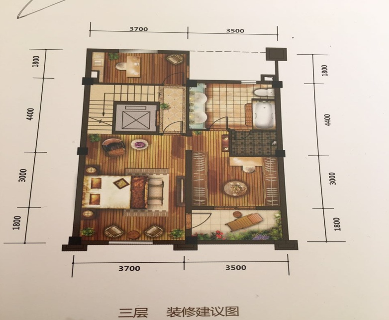 5室2厅 中铁水岸青城A1地块别墅户型图